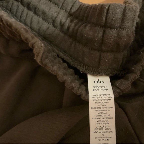 Alo Yoga Make Waves Sweatpant Espresso Tonal XXS - Picture 7 of 9